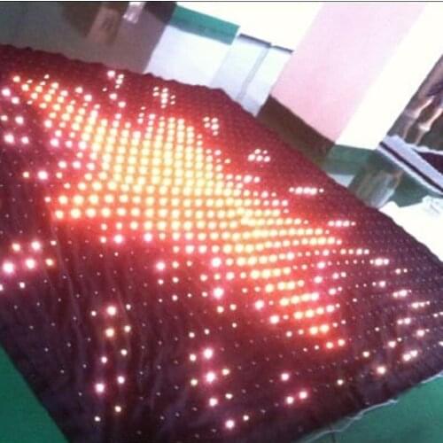 2*8m hot selling led curtain P18cm dj stage video curtain wedding show led backdrop