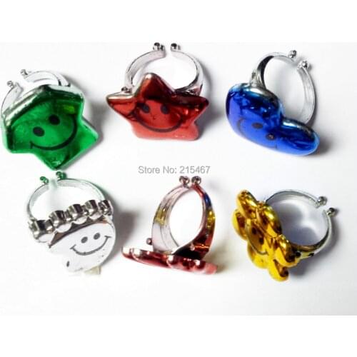 24X Colorful Smile Rings 6 Assorted Design R657A Princess Girl Birthday Party Favors Pinata Filler Vending Machine Capsule Toys