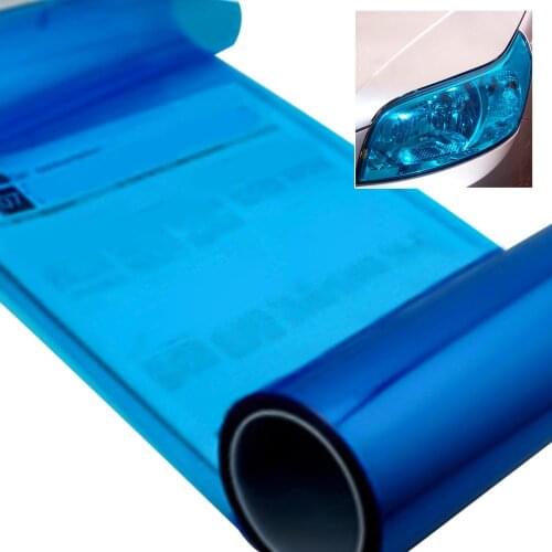 30cm x 87cm Universal Multicolor Headlights Taillight Fog Lamp Self Adhesive Vinyl Tint Film Sticker 5 Colors