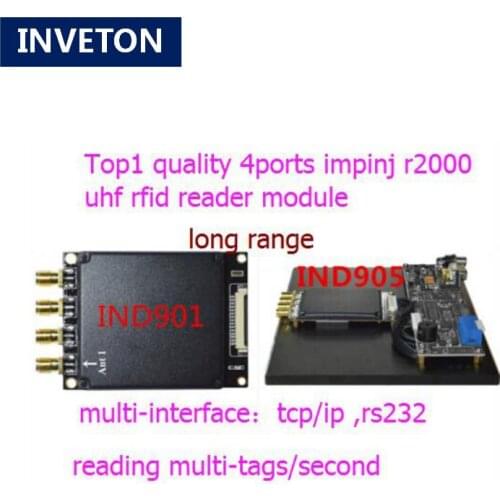 Access control 4-Channel R2000 Chip 30m Multi-tags Long Range Reading RFID UHF Reader Module TCP IP/RS232 interface optional