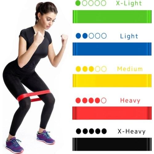 5 Colors 10Lbs-50Lbs Gym Fitness TPE Resistance Bands Latex Yoga Cross Fit Stretch Pilates Sports Training Workout Elastic Band