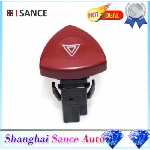 ISANCE Emergency Hazard Flasher Warning Light Switch Warnblinker 8200442724 For Renault Laguna Master Trafic II Vauxhall