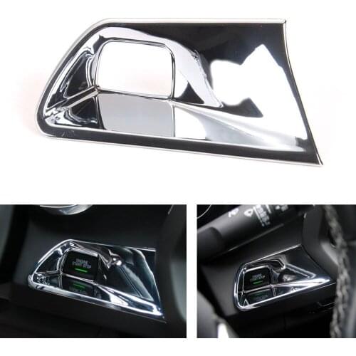 Auto ABS Blue/ Red/ Silver Car Engine Start Stop Button Frame Cover Trim Fit For Chevrolet Camaro 2017+ Car Styling Accessories