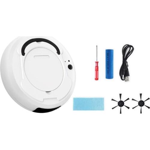 Wireless Rechargeable Robot Vacuum Cleaner Wet/Dry Use 60 min Runtime Quiet Super-Thin Ideal for Pet Hair Carpets Hard F 19QE