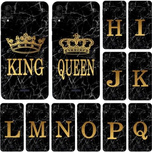 Phone Case For Wiko Y61 W-K560 Y81 Y80 Y70 Y60 Y50 Marble Golden alphabet background Soft Print Cover Fundas