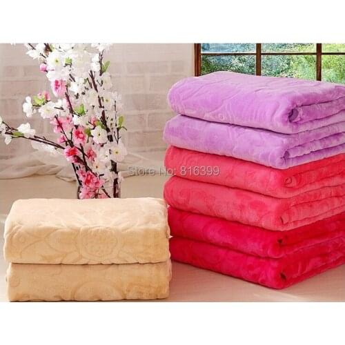 Flannel Baby blanket 150*200cm 2017 New Summer 100% coral fleece flannel fabric blanket super soft air-condition blanket