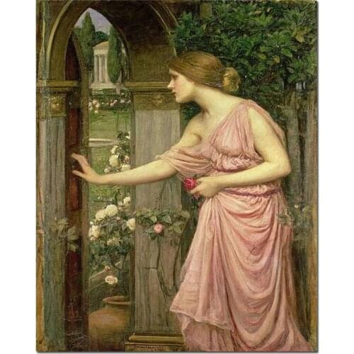 Full Square Round Drill 5D Diy Diamond Painting Elegant Woman Entering Garden Embroidery Cross Stitch 5D Home DecorationZP-4459