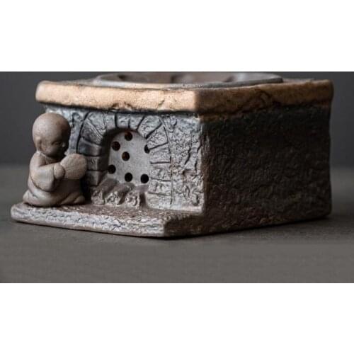 Retro Ceramic Stoneware Candle Holder Japanese Warm Tea Stove Coffee Milk Wine Heating Warmer Base Teapot Glass Trivets Teaware