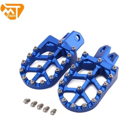 Motorbike CNC Foot Pegs Footpegs Red Motorcycle Footpeg Aluminum For SUZUKI RM 125 250 250Z RMX DRZ KLX 400 400E R 1986-2019