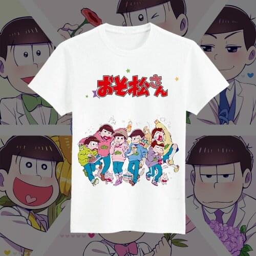Japanese Anime Osomatsu-kun Cosplay T Shirt Cartoon Osomatsu Printed Summer T-Shirt Women/Men Fashion Top Tee tshirt Costume
