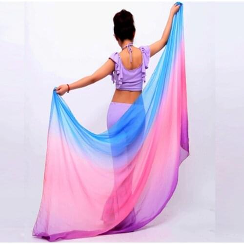 Belly Dancing Costumes chiffon yarn scarf Solid Belly Dance Veils Stage Performance Props SH98