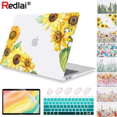 Flower Matte Printed Plastic Hard Case for MacBook Air 13 inch 2020 A2179 A1932 A2337 Laptop Cover Pro 13 15 16 inch A2338 A2289