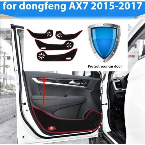 Side edge cover decal Door Inside Guard Protection Carpet for dongfeng AX7 2015-2017 Car Door Anti Kick Pad Sticker