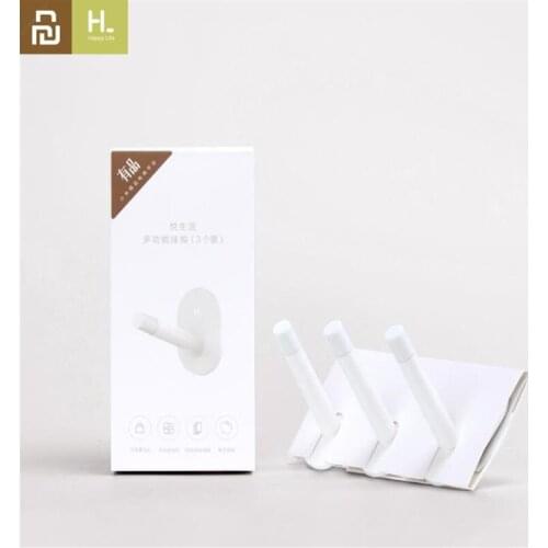 Xiaomi Youpin HL Wall Hooks Little Adhesive Multi-function Hooks Wall Mop Hook Strong Bathroom Bedroom Kitchen 3kg Max load