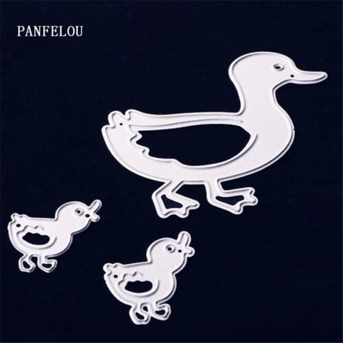 PANFELOU Little duck Metal craft paper die cutting dies for Scrapbooking/DIY Hand account Easter wedding Halloween cards
