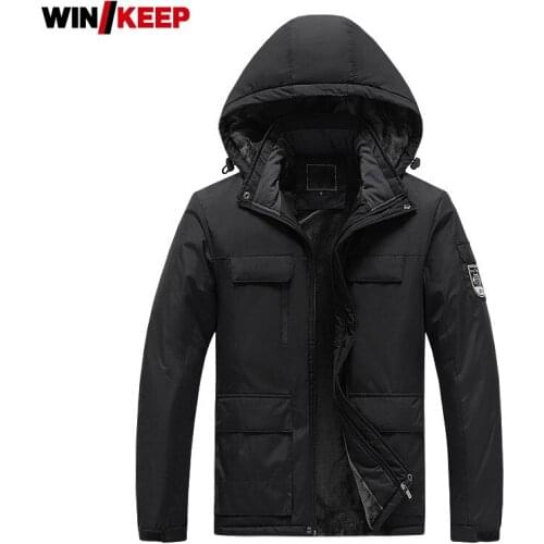 Oversize 9XL Men Winter Hooded Parkas Japan Style Thick Warm Waterproof Cargo Jacket Unisex Loose Outdoor Hiking Fleece Jackets