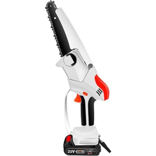 Handheld Mini Electric Chain Saw Household Cordless Garden Logging Saw Outdoor Quick Cutting One-handed Lithium Electric Saw