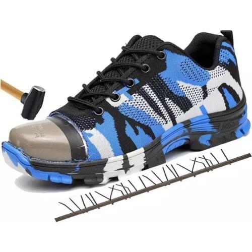 Construction Site Work Shoes Anti Smash Stab Anti-puncture Steel Shoe Toe Compression Resistance Safety Men Working Sneakers