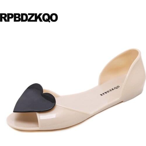 Sandals Designer Slip On Ladies Nude Transparent Women Jelly Chinese Peep Toe 2018 Cheap Shoes China Heart Summer Flats Fashion