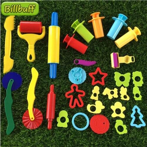 DIY Slimes Play Dough Tools Accessories Plasticine Mold Modeling Clay Kit Soft Clay Plastic Set Cutters Moulds Toys for children