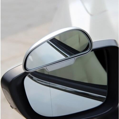 Silver Chrome Side Mirror Plus Car Styling Adjustable 2Pcs/Set Pensile Convex Blind Spot Wide Sight Vehicle Rearview Accessories