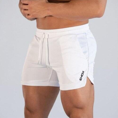 Sweat shorts summer men white shorts Quick drying mesh gym bodybuilding short homme running shorts casual pantaloncini uomo