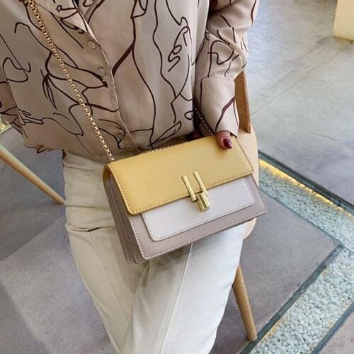 Crossbody Bag Women Shoulder Bag Female Designer Handbag Purse Fashion 2021 New Trend PU Leather Simple All-match Contrast Color