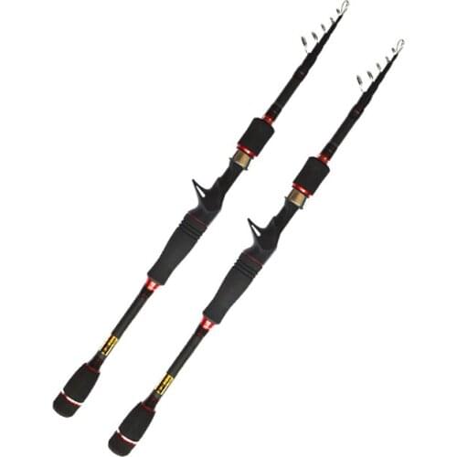 2019 New Design Carbon Fiber Casting Rod MH Power 1.95/2.1/2.4/2.7 Portable Travel Fishing Rod Telescopic Fishing Rod Combo