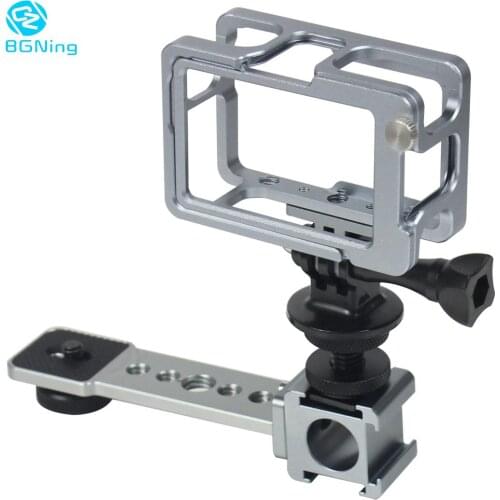 BGNing Triple Cold Shoe Mount Adapter Microphone Extension Bar for Moza Gimbal Phone Stabilizer for Monitor LED Video Light