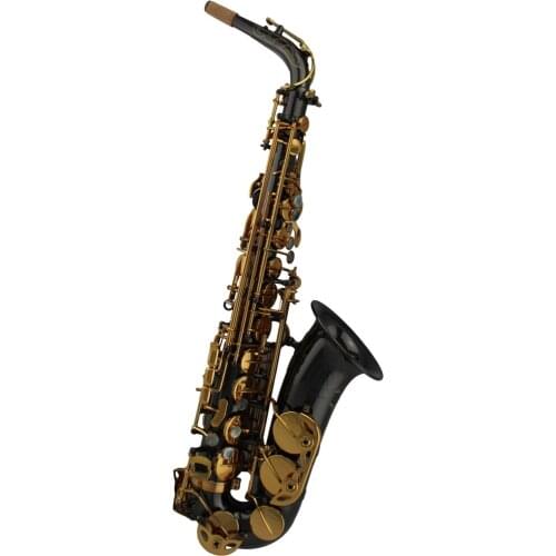 High grade professional black nickel body gold keys alto saxophone