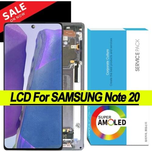 100% Original 6.7'' AMOLED Display for Samsung Galaxy Note 20 N980 N980F SN980F/DS LCD Touch Screen Digitizer Repair Parts
