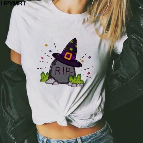2020 Halloween funny graphics Harajuku T Shirt Plus Size Women Tshirts O-neck T-shirt Tops Short Sleeve Fashion Tops Tee Clothes