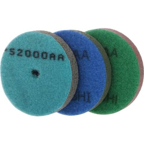 3\" Diamond Marble Polishing Pad Sponge Granite Grinding Concrete Floor Abrasive Nylon Fiber Clean Stone Disc