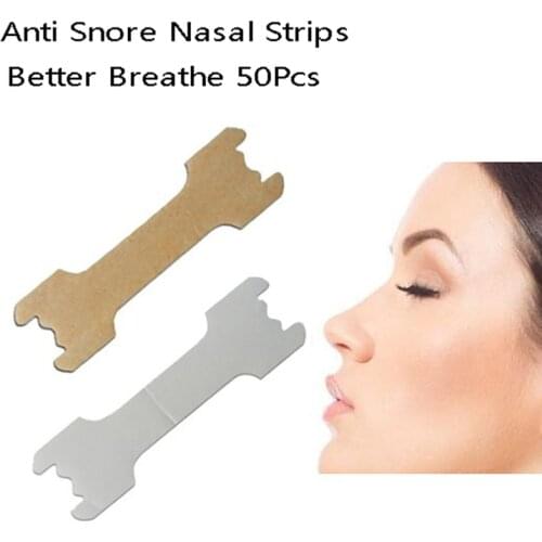 50pcs/lot Nasal Strips Better Breath Good Sleeping Anti Snoring Nasal Patch Stop Snoring Strips Easier Health Care Product