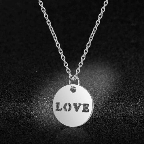 AAAAA Quality 100% Stainless Steel LOVE Charm Necklace for Women High Polish Never Tarnish Jewelry Necklace Wholesale