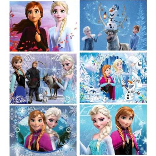 5D DIY Diamond Painting Full Square Disney Cartoon ice Sister Elsa&Anna Diamond Embroidery Cross Stitch Home Decoration Gift