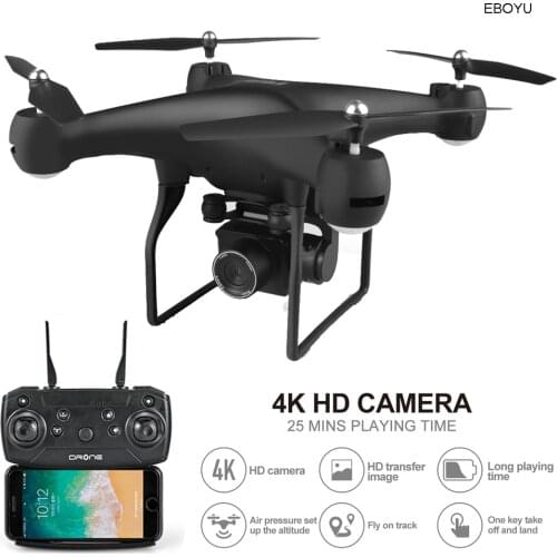 EBOYU F68 WiFi FPV RC Drone 4K / 1080P Wide Angle Adjustable ESC HD Camera Altitude Hold RC Quadcopter Drone -25min Flight Time
