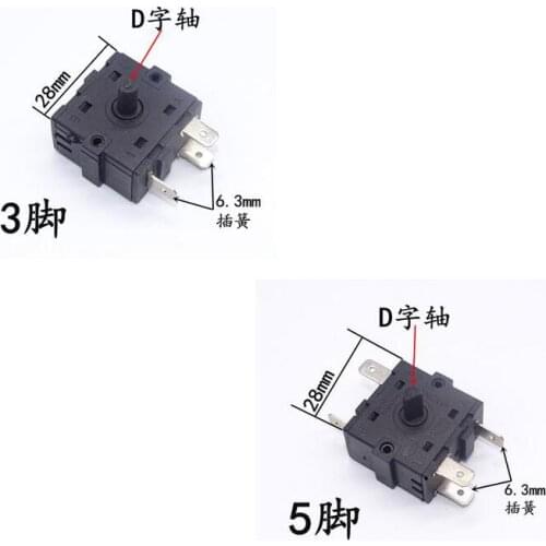 Electric Room Heater 3Pin/5pins Rotary Switch Selector AC 250V 16A