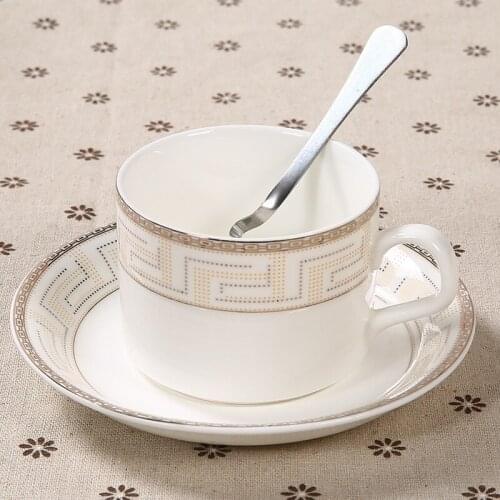 Ontinental European Tea Set Ceramic Coffee Cup Suit British Style High-Grade Bone China Coffee Cup And Saucer With A Spoon Mug
