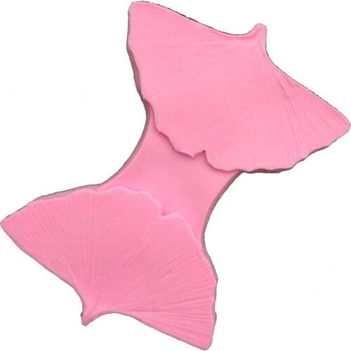 Ginkgo Biloba Lace Cooking Tools Decoration Silicone Moud Fondant Sugar Craft Molds Diy Cake Candy Chocolate Decorating