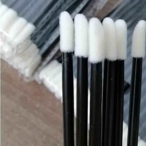 Hot 500 Pcs Disposable Lip brush lipbrush Wands Applicator Perfect Make Up Tool Black Eyelashes Brushes Mascara brushes