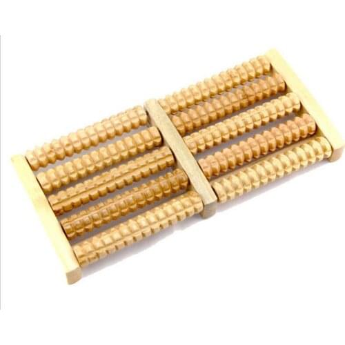 3 5 Row Wooden Foot Roller Wood Care Massage Reflexology Relax Relief Massager Spa Gift Anti Cellulite Foot Massager Care Tool
