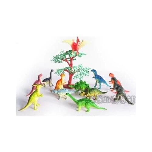 Mini/Small dinosaur figure toy dinosaur model 12pcs/set long 4-7 cm safe and odor,not including the tree