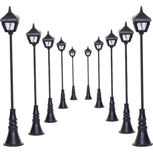 HO N Scale Miniature Street light 12V Garden lamp for Train Railway Lamppost Scenery Landscape