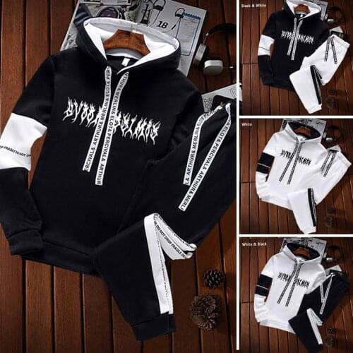 Spring New Men Hoodie Suit Autumn Features Print Hip-Hop Entertainment Festival Sports Shirt Fashionable Shirt With Pants Sports