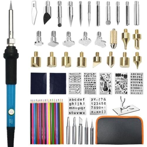 110V 220V Pyrography Pen Kit Soldering Station Temperature Soldering Iron Wood Burning Kit Welding Eletric Tools ferro de solda