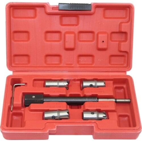 5pcs Car Diesel Fuel Injector Seat Cutter Cleaner Seat Remove Set Auto Professional Maintenance Auto Maintenance Tools