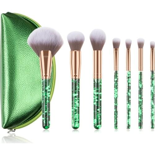7 pcs Makeup Brushes Set With Bag Loose Powder Blush Eye Shadow Brush Quicksand Makeup Brush Makeup Beauty Tool