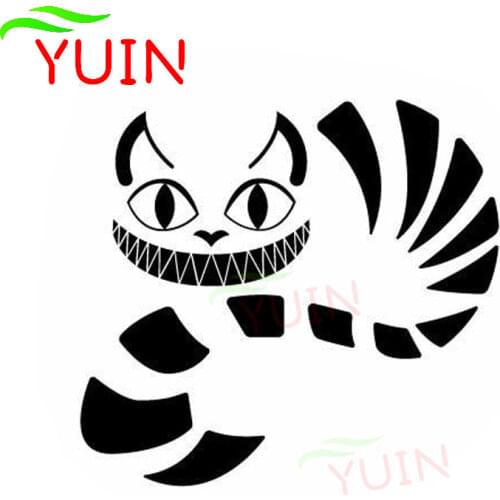 Alice In Wonderland Cheshire Cat Cartoon Car Sticker Fashion Body Decoration PVC Waterproof Sunscreen Decal Customizable Color