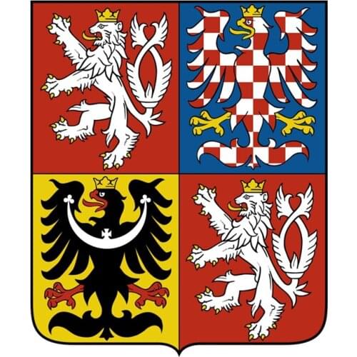 Coat of Arms of Czech Republic Car Sticker Windshield Bumper Motorcycle Helmet Decal High Quality KK Vinyl Cover Scratches PVC